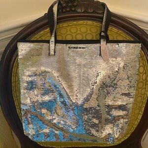 Victoria s Secret silver tote